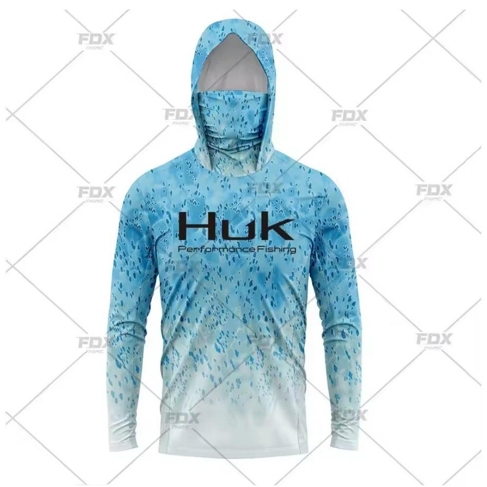 HUK Fishing shirts Long Sleeve Hooded