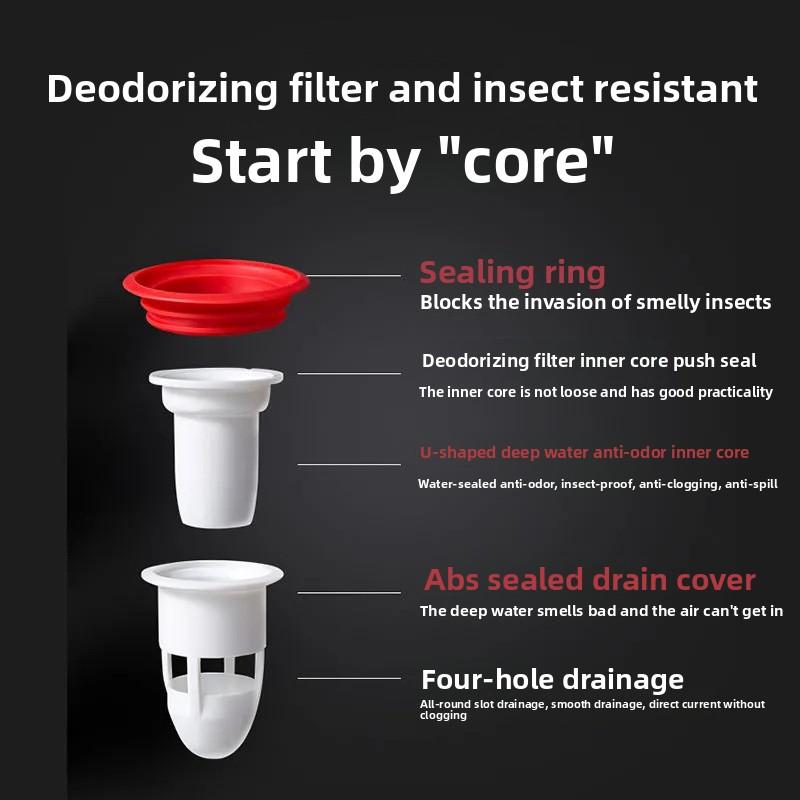 1PC Floor Drain Bullet Anti Odor Core Deodorization Drainage Pipe Toilet Core Sewer Pest Control Device No Peculiar Smell