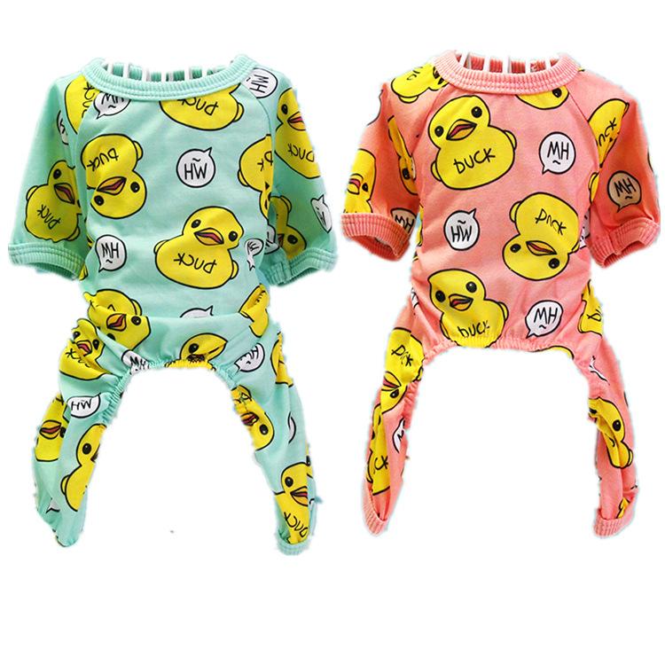 Vierbeinige Mengmeng Kleine Gelbe Ente, Vierbeinige Loungewear, Haustierbedarf, Frühlings- und Sommerkleidung