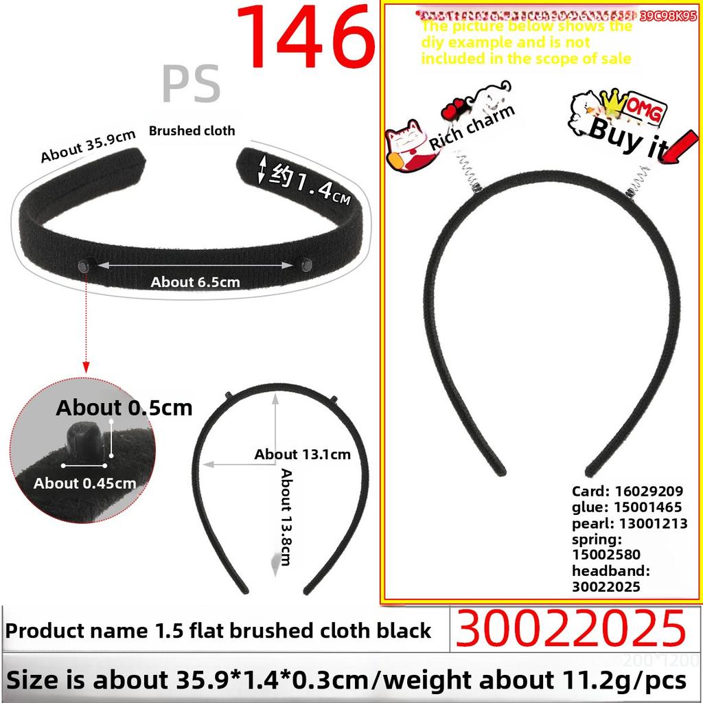 Wide Brushed Fabric Hair Band Headband Headband Hair Accessory Festival Plastic Fabric Hair Pressing Accessory