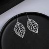 E614 European & American Creative Fashion Metal Leaf Earrings