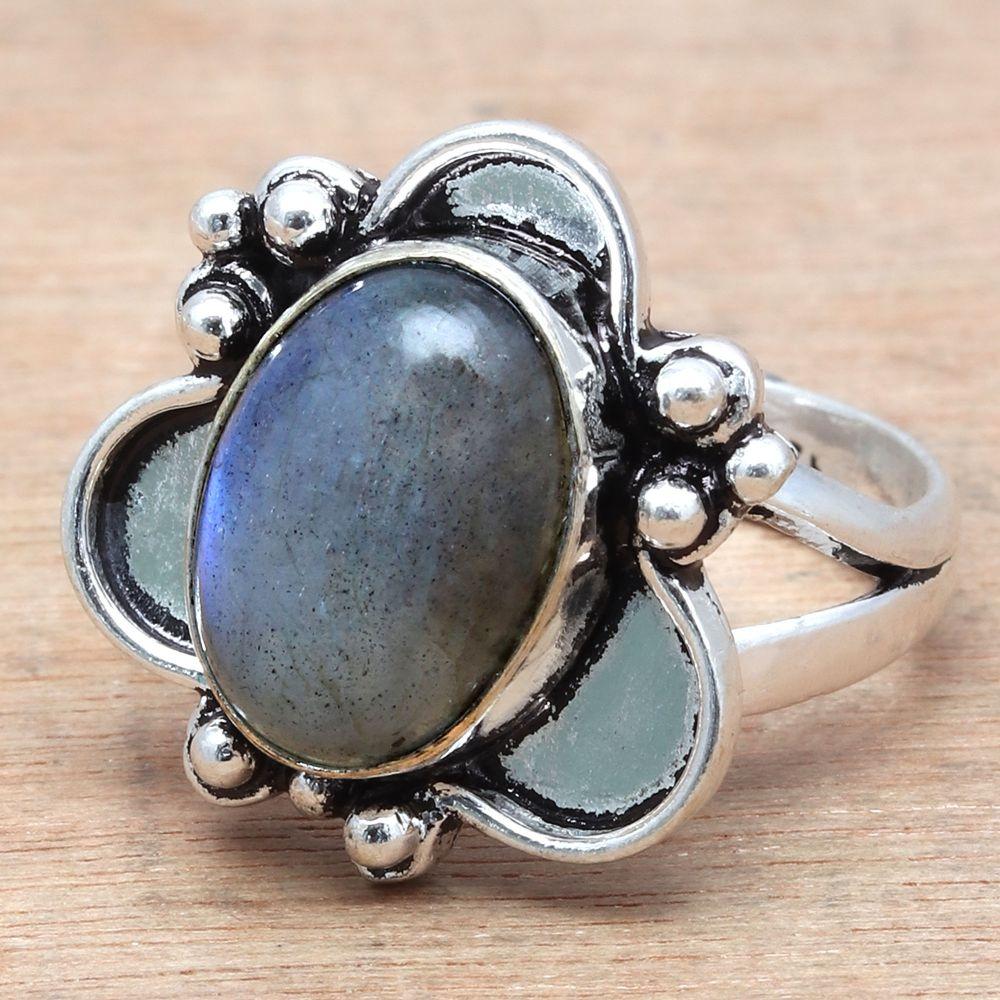Labradorite Gemstone Handmade Silver Jewelry  "9"