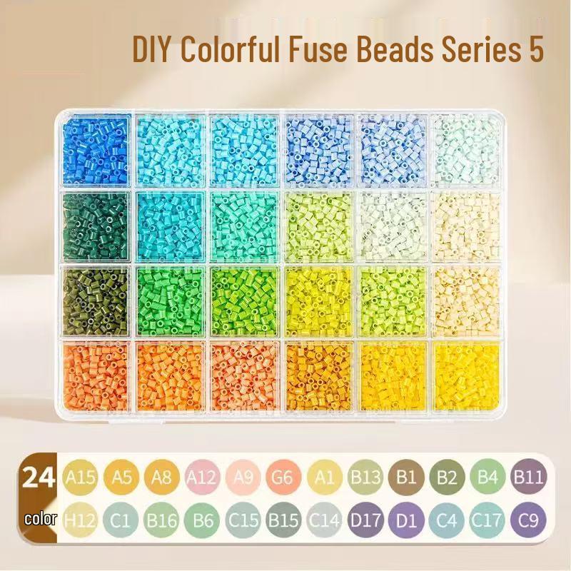 264-Color Fusion Perler Beads DIY Set: Complete Spectrum Educational Puzzle Toy, Individually Packaged
