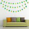 Four Leaf Clover Garland Banner Pre-Assembled Shamrock Signs Green Double-Sided Glitter Paperboard St Patricks Day
