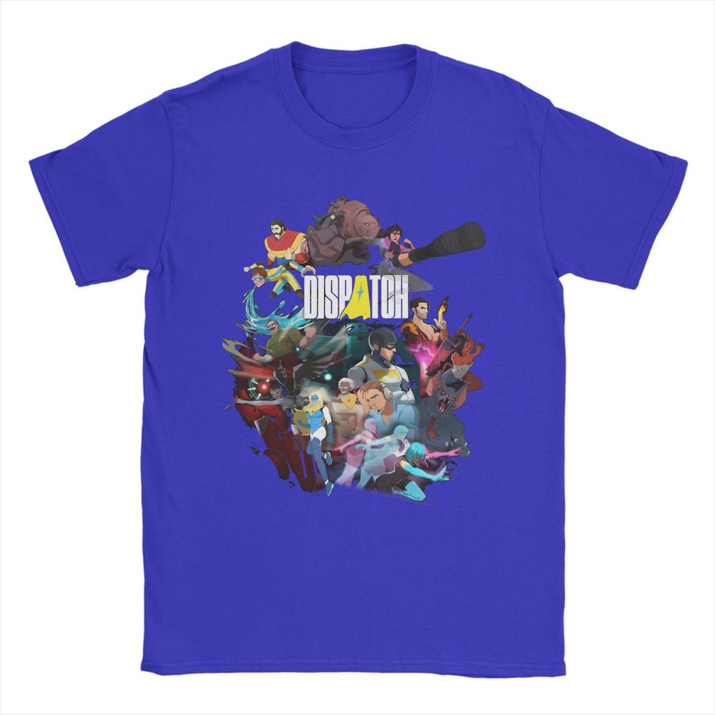 Dispatch Game Character Collage Cotton TShirt For Men Beach Vintage T Shirts O Neck Trending Tees Oversize Custom Logo Tops