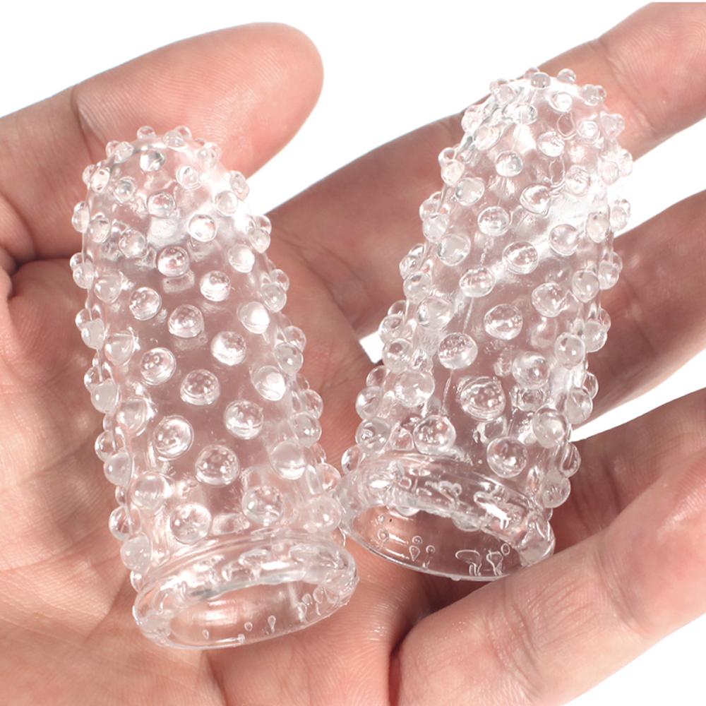 Mâneci pentru degete G Punct Stimulare Prezervativ pentru degete Masaj clitoris Jucării sexuale pentru femeie Gay Penis Sleeve