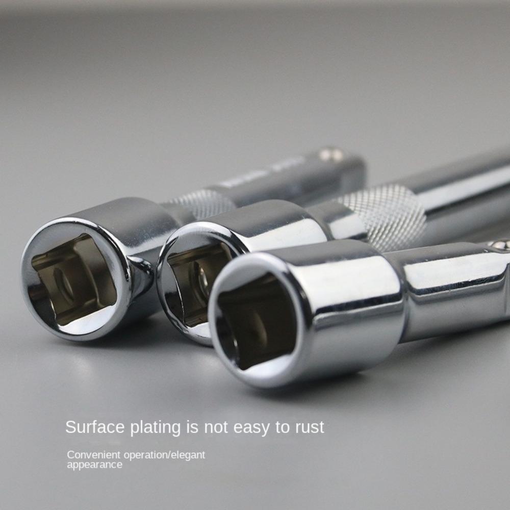 4pcs/set Steel Ratchet Wrench 1/4‘’ Extension Rod Socket Extension Bar  Connecting Rod Accessories