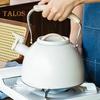 3L Whistling Tea Kettle with Heat-proof Foldable Handle Large Capacity Food Grade Teapot Kitchen Supplies