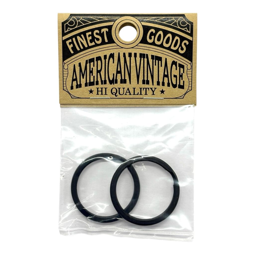 Waki Sangyo Double 2 Antique Ring, Black, 30mm, Pieces, Brass, WDR-43, Keyring, Keychain, Car, Motorcycle,