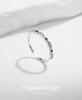 MODIAN S925 Sterling Silver Rhinestone Ring for Women – Elegant, Simple, Versatile Stacking Band