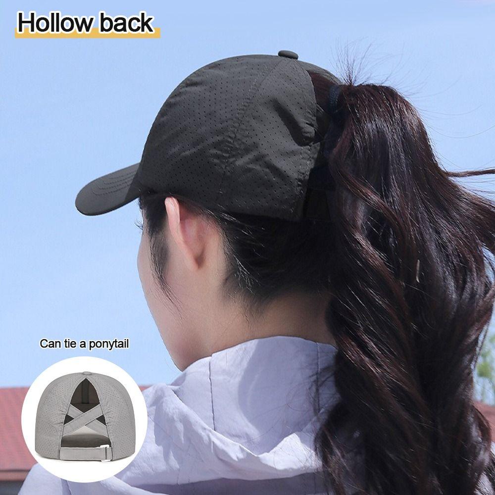 UV Protection Quick Dry Hat Embroidered Hearts Sports Cap New Ponytail Cap  Men