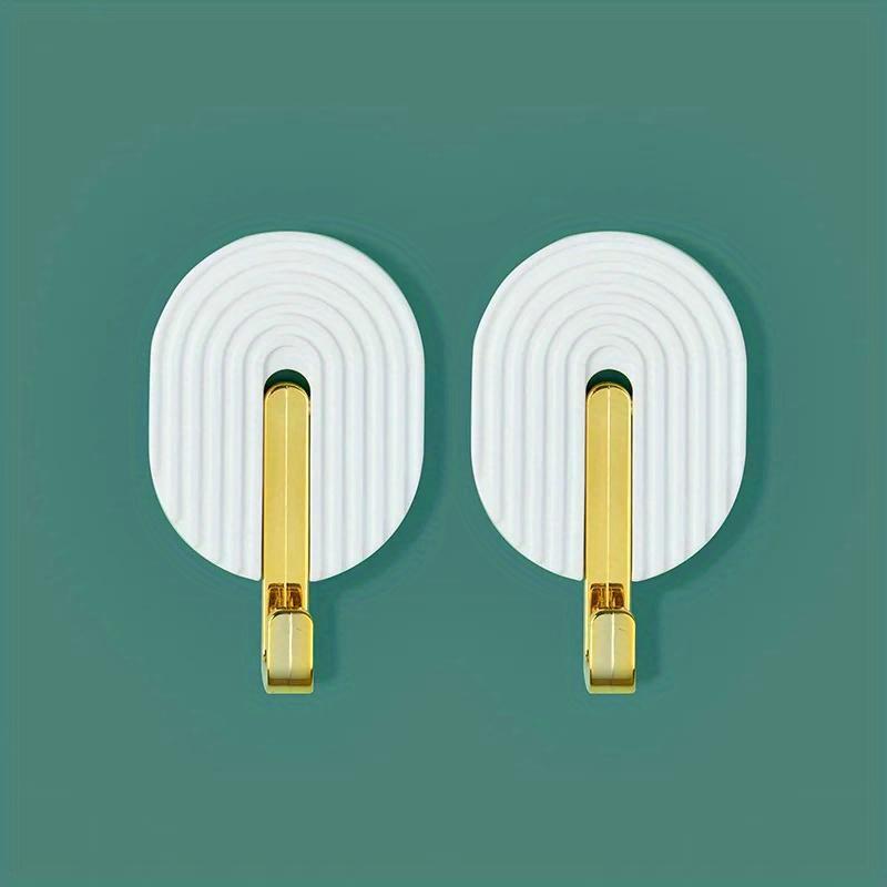 4PCS Wall Plastic Self-Adhesive Hook Multifunctional Bathroom Towel Rack Kitchen Strong Nano Glue Hook Door Rear Bag Hat Hanger