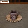111ml Classic Yixing Purple Clay Teapots Handmade Square Persimmon Balls Pot Raw Ore Mud Kettle Chinese Zisha Tea Set Craft Gift