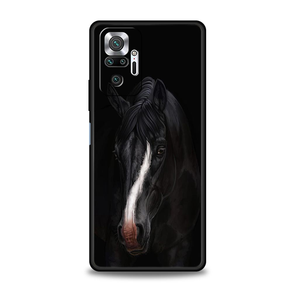 Animal Horse Phone Case Cover for Redmi 14C 10C Note 15 14 13 12 10 11 K40 Pro Plus 5G Shockproof Soft TPU Shell Fundas Capas