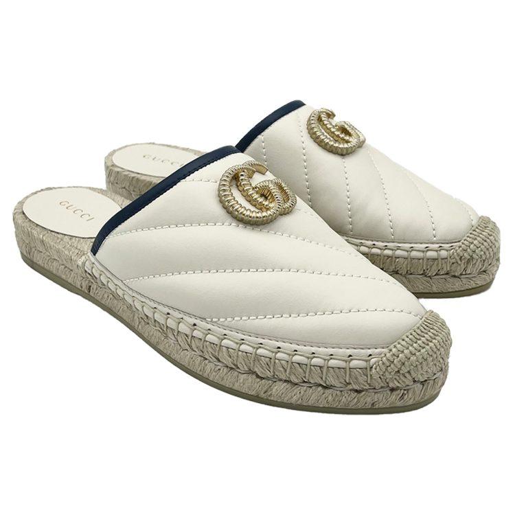 GUCCI Slide Slippers Women's Ecru 628565 BKO60 9087