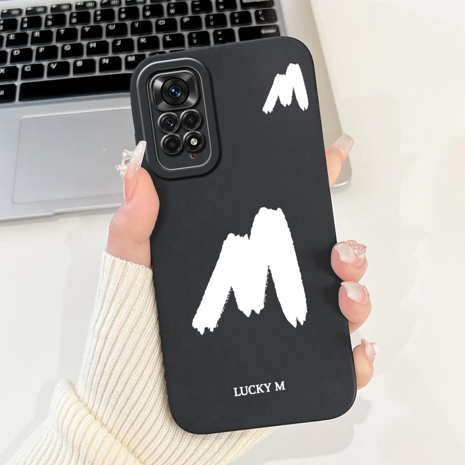 For Xiaomi Redmi Note 11S 4G Case Lovely Letters Soft Silicone Shockproof Phone Cover For Redmi Note 11 Pro Plus Note11 4G Funda