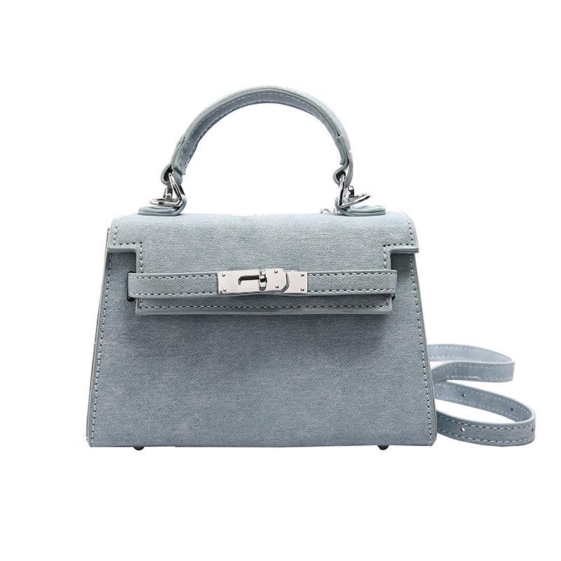 

2024 Spring/Summer Women s High-End Denim Kelly Crossbody Bag - Korean Style & Versatile