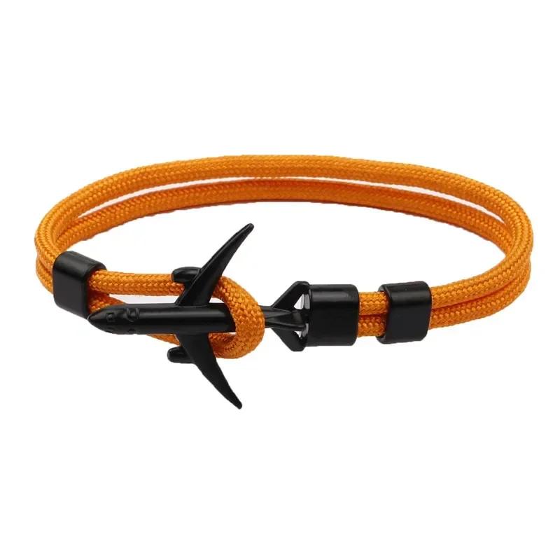 Summer Hot Boeing Airplane Anchor Bracelet Men Nylon Rope Chain Charm Bracelets For Women Survival Aviation Style Sport Bracelet