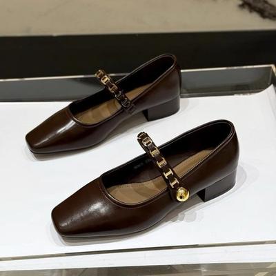Women's Felt Mary Janes Shoes Square Toe Flats for Female Loafers New Fashion Buckle Strap Ladies Shoes 2025 Spring Autumn