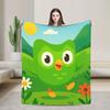 Duolingos Owl Duo Blankets Quality Warm Soft  Throw Blanket Winter Travel Office Couch Bed Graphic Bedspread
