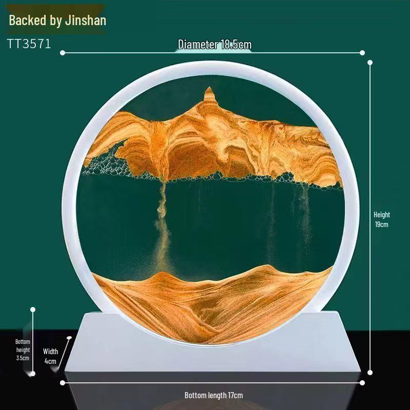 3D Flowing Sand Art Hourglass: Elegant Living Room & Office Decor, Perfect Small Gift
