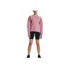 Under Armour Solid Color Loose Fit Crew Neck Long Sleeve Sweatshirt Women Tops Pink 1379835-697