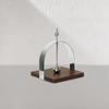 Stainless Steel Tissue Holder, Walnut Wood, Vertical Square Metal Tissue Holder, Western Restaurant Specific Napkin Holder