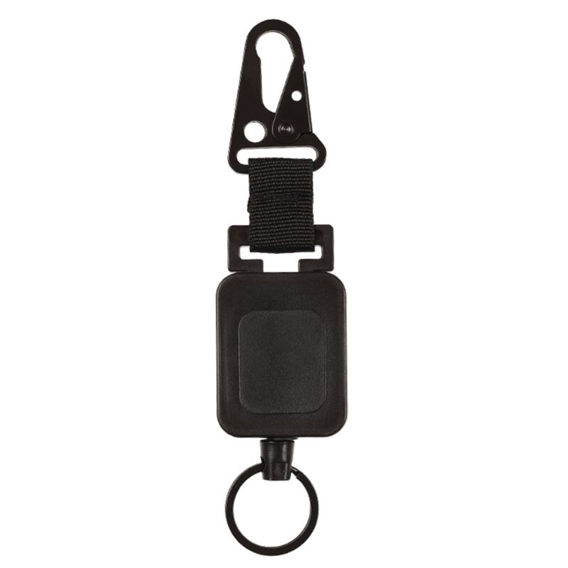 Retractable Mountaineering Buckle with Free Expansion Windup Badge Holder Suitable for Store Keys Mini Flashlight