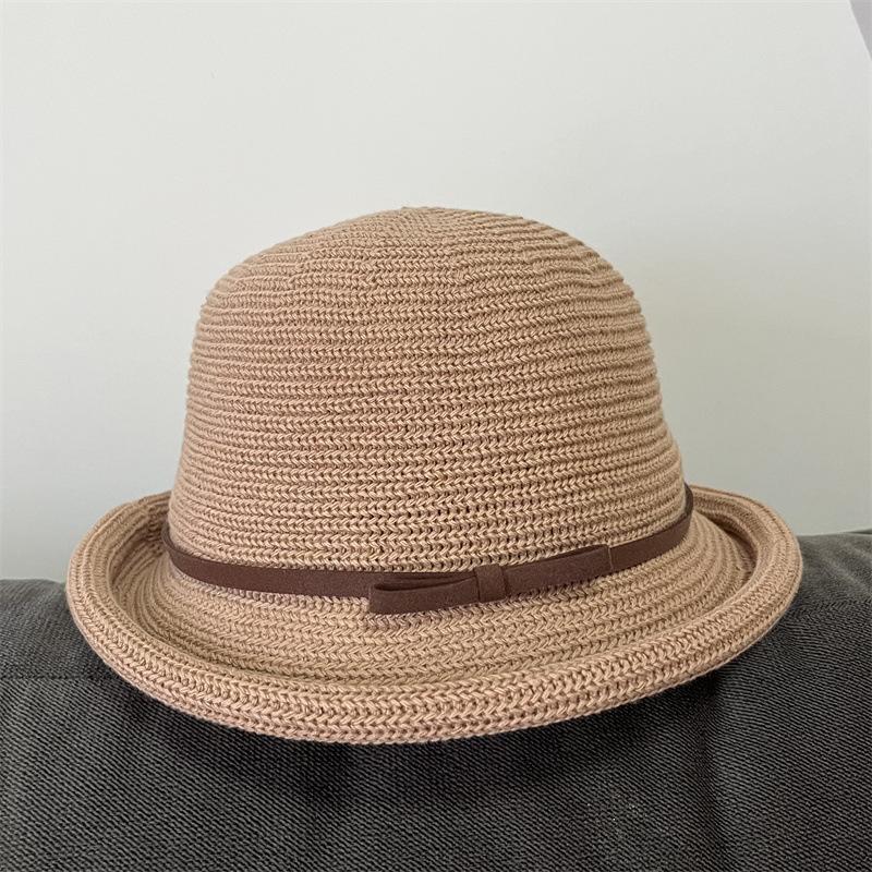 

Шляпа Женская Осенне-зимняя Мода Бант Загнутый Верх Топ Шляпа Солнцезащитная Универсальная Шляпа-котелок Британская Шляпа Маруко Adult average size (56-58cm)