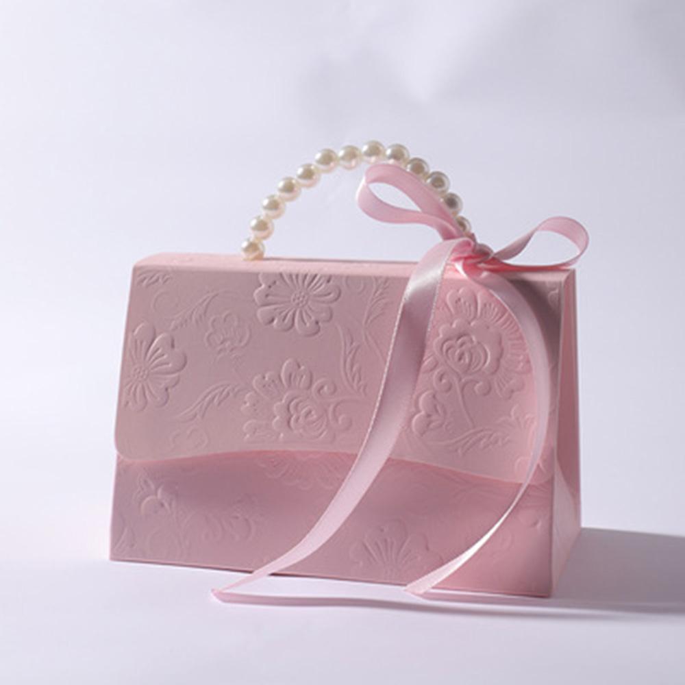 Letterpress Printing Flower Candy Box Mini Packaging Bags Paper Box For Gift Set Box Small Gift Bags Wedding Favors Party Decor