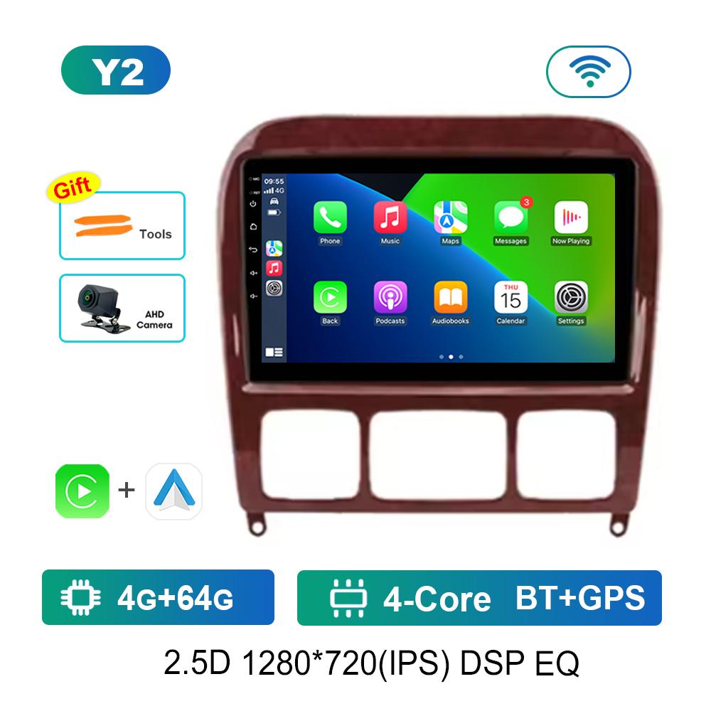 for Mercedes Benz S Class W220 S280 S320 S350 S400 S430 S500 S600 S55 AMG Car Video Multimedia Player WiFi Android GPS Carplay