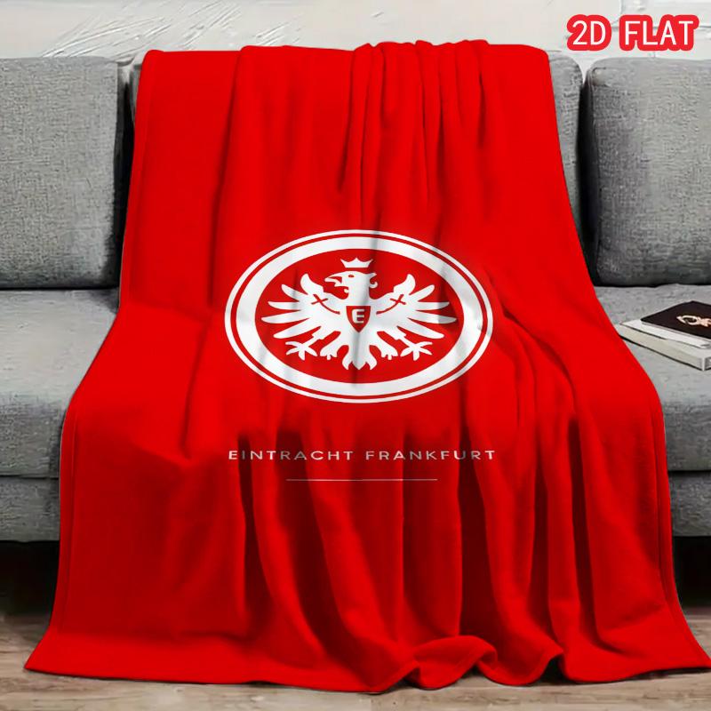1 шт. Фланелевое одеяло с принтом «Айнтрахт Франкфурт», Высококачественное, Удобное для всех сезонов, Декор для дома, Тепло и уют 80cm x 120cm