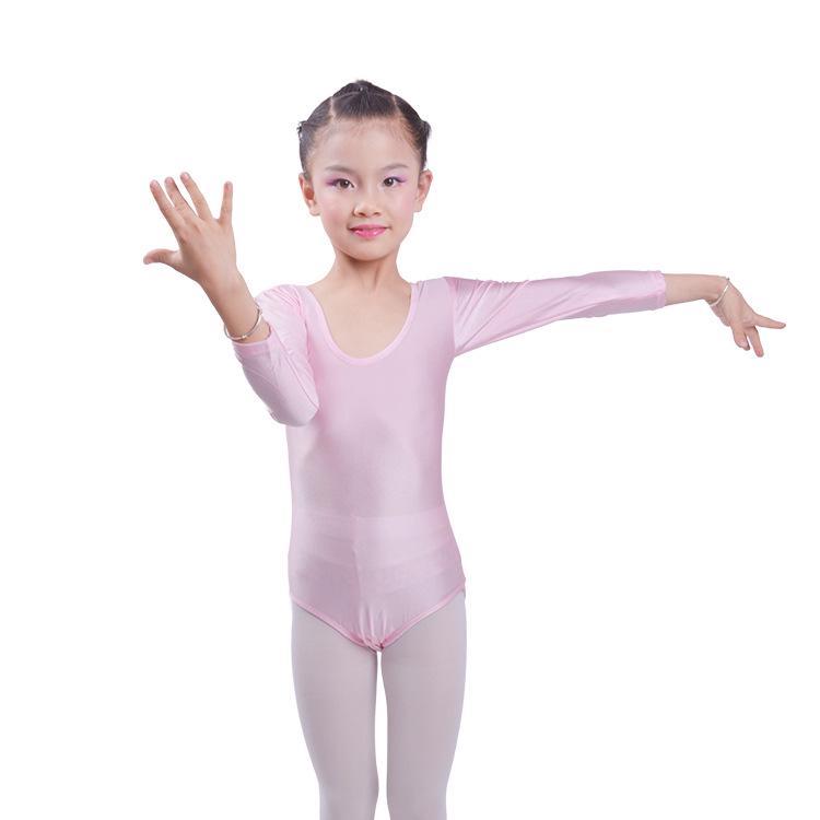 Children's Shiny Long Sleeve Gymnastics Leotard - Boys & Girls Performance Spandex One-Piece for Dance & Aerobics