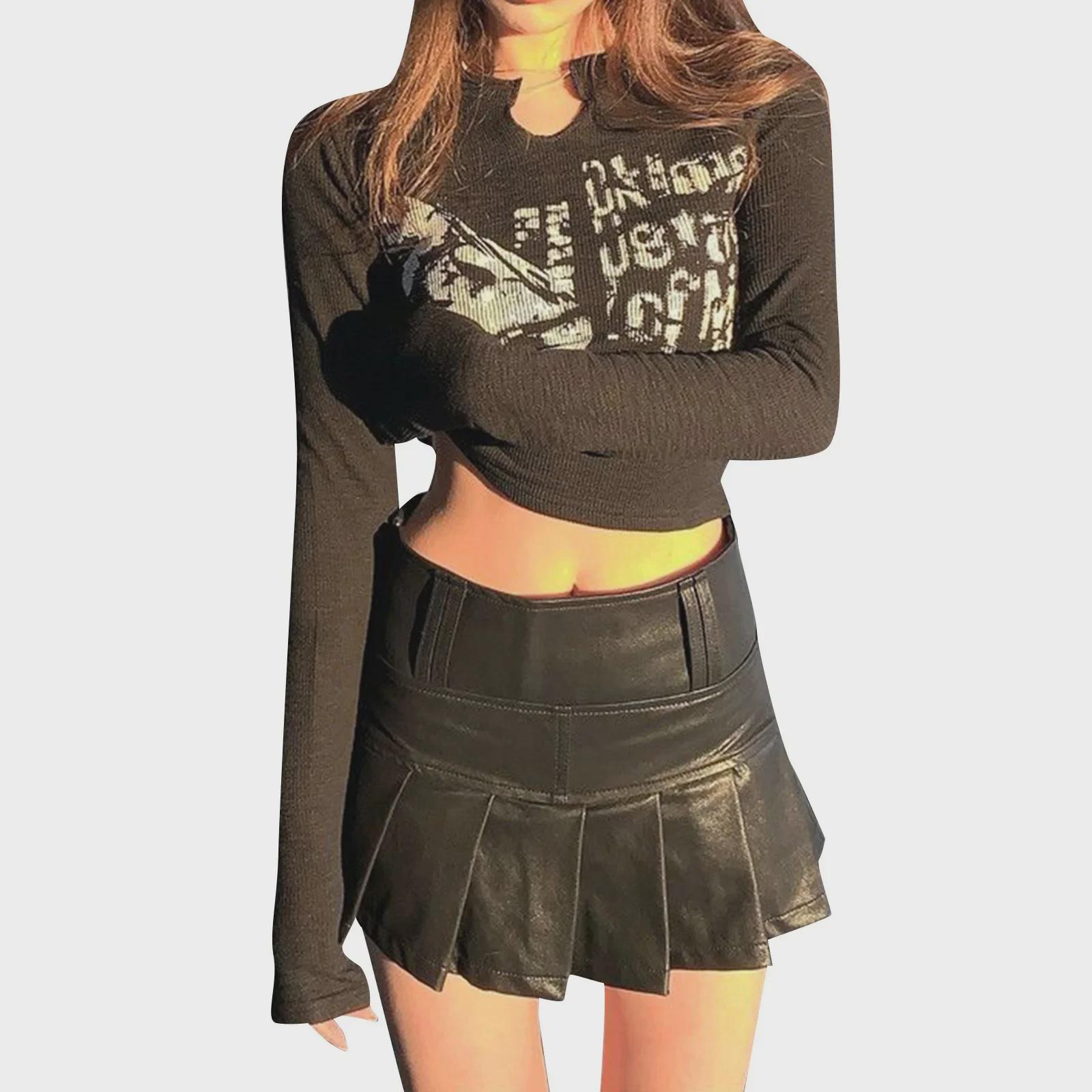 

2025 Корейская женская белая трикотажная хлопковая футболка с длинным рукавом и U-образным вырезом L чёрный