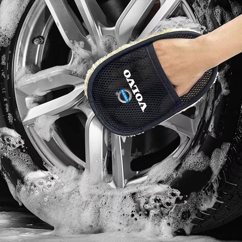 Car Wash Glove Wool Soft Polish Cleaning Brush Tools For Volvo XC60 AWD S60 Rdesign S80 V90 S70 V60 T6 V40 V50 S40 V70 S90 XC90