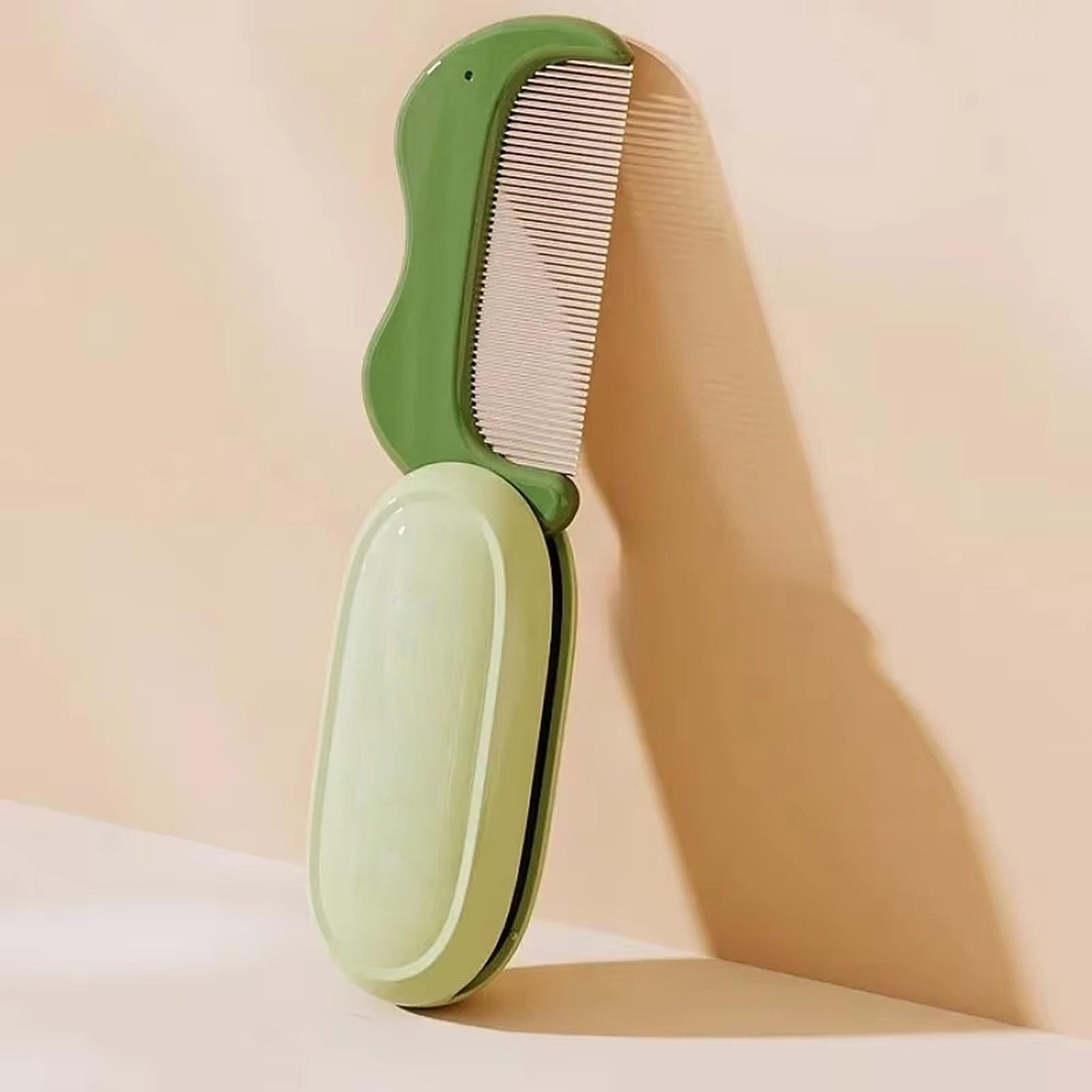 

Foldable Pet Comb Dog Grooming Brush Detangling Hair Removal Tool with Fine Teeth for Cleaning Loose Fur and Removing Tangles one size зелёный