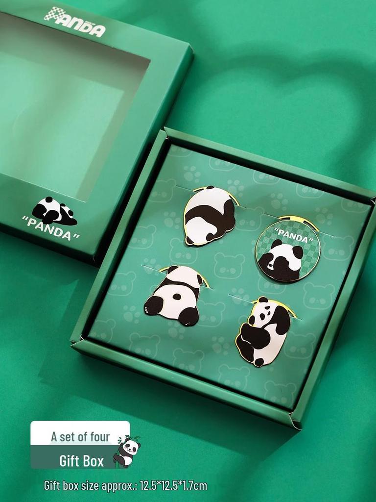 Sichuan Chengdu Giant Panda Metal Bookmark Gift Box - Cute Cartoon Chinese Style