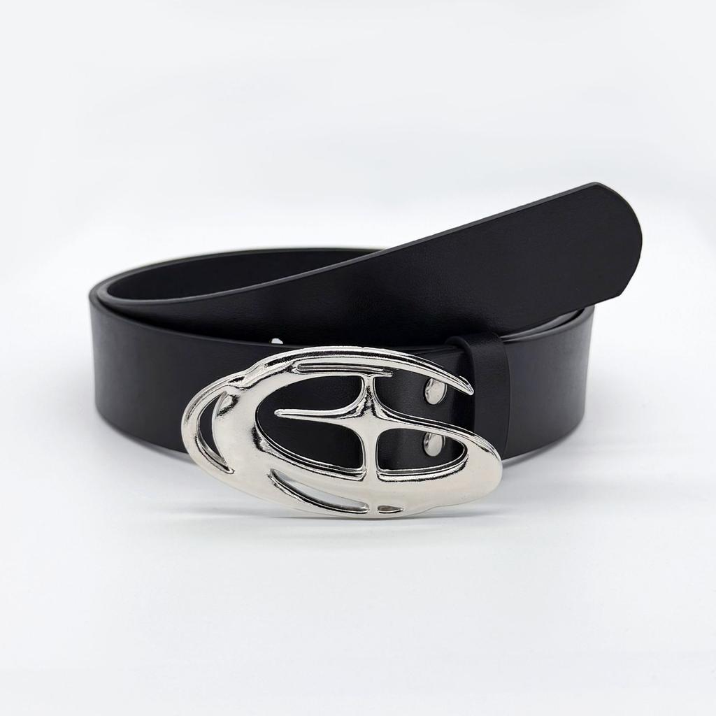 2026 Y2K Punk Hollow Waist Fake Leather Belt Fashion Gothic Accessory Buckle for Men and Women