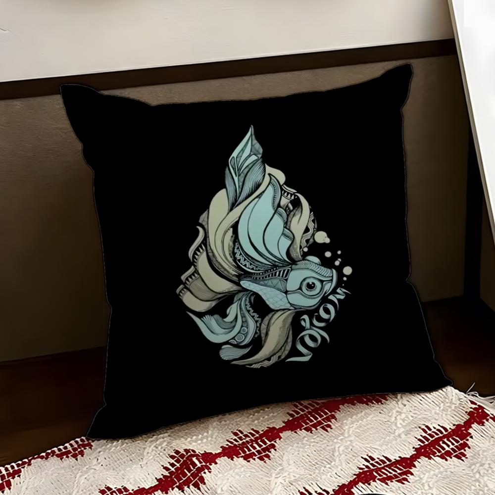 Band Cool VVolcom Cushion Cover Reversible Soft Durable Pillow Cover Home Car MultiScene Use for Daily Comfort