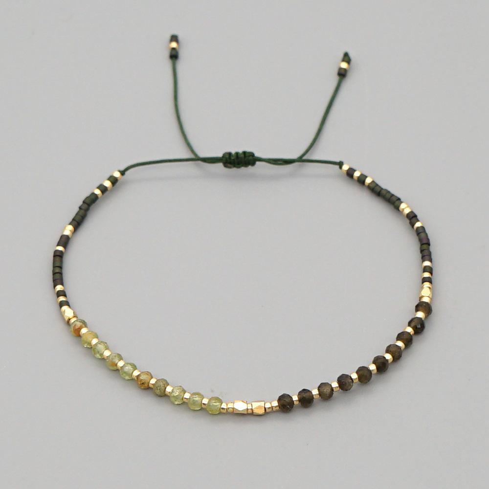 Retro Colorful Seed Bead & Faux Pearl Adjustable Bracelet - Trendy Hand-woven Jewelry for Women