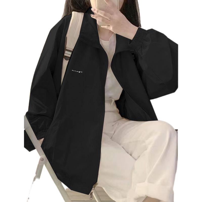 Women's Casual Baseball Jacket - Spring/Autumn Trendy Windbreaker