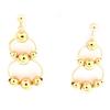 Les Trésors De Lily [F9207] - Boucles Plaqué Or 'Chorégraphie' doré - 35x20 mm