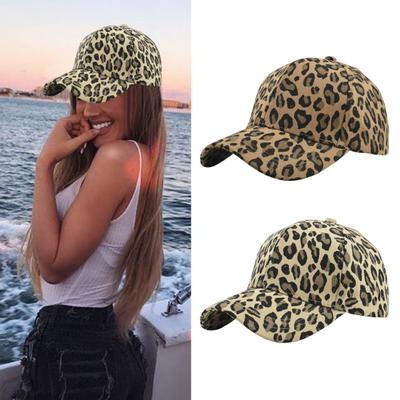 Unisex Baseball Cap Sun Protection Adjustable Circumference Anti-UV Leopard Print Dome Hiking Traveling Shopping Cap