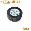 Non-Toxic 56145 42716 55978 15413 70695 Tire Wheel Cross Hole Set Car Truck Wheels Hub Technical Bricks Moc Motorcycle Building Blocks