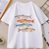 Retro Fisch Freizeit Outdoor Grafik T-Shirt Vintage Angeln Bequemes Oberteil Angler T-Shirt Unisex Kurzarm T-Shirt Trendiges T-Shirt
