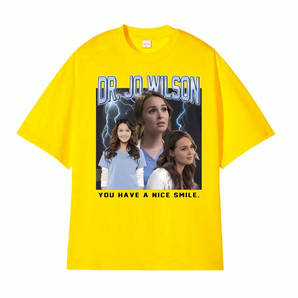 Camilla Luddington As Dr Jo Wilson Greys Anatomy Graphic Tshirt Men Women Fashion High Street Tee Shirt Casual Cotton T Shirt