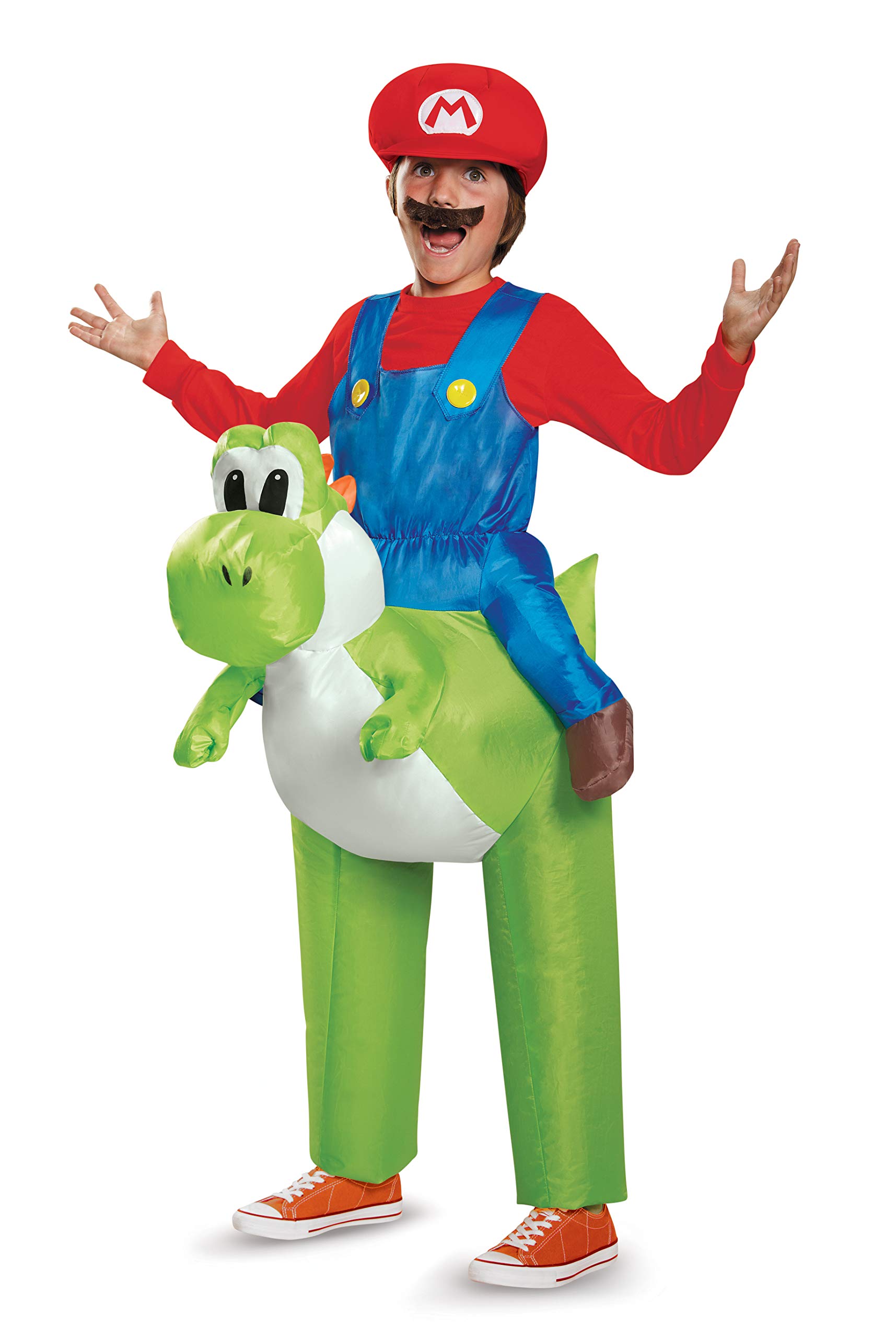 

Костюм Super Mario Brothers Mario Cosplay Kigurumi Style Yoshi Set Маскировка Kigurumi Game Character Дети Дети Дети [Предмет]