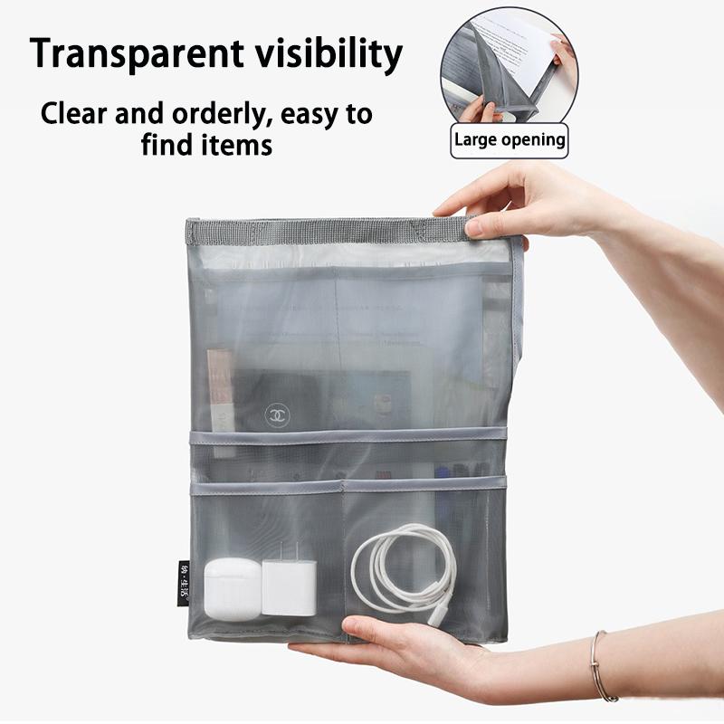 EverToner 1PCS Mesh Women Backpack Makeup Insert Storage Bags Organiser Travel Multifunction Storage Bag
