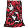 Cartoon Helluva-Boss Blanket Flannel Summer Multi-function Lightweight Throw Blankets for Sofa Car Plush Thin Quilt