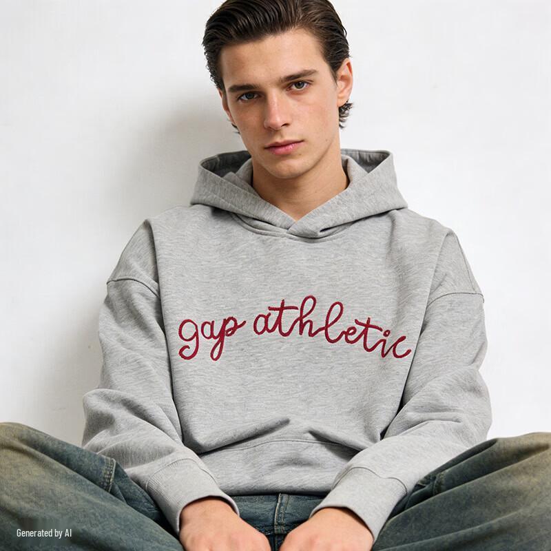 Gap Unisex Logo Embroidered Loopback Hoodie